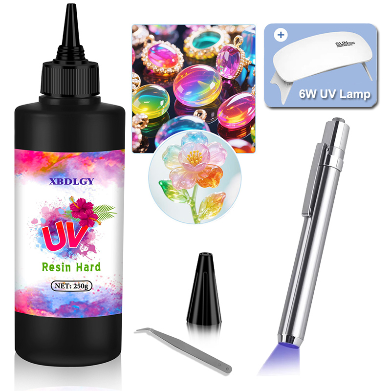 Uv Resin Clear Hard - 200g/250g/500g Resin UV Lem Keras untuk
