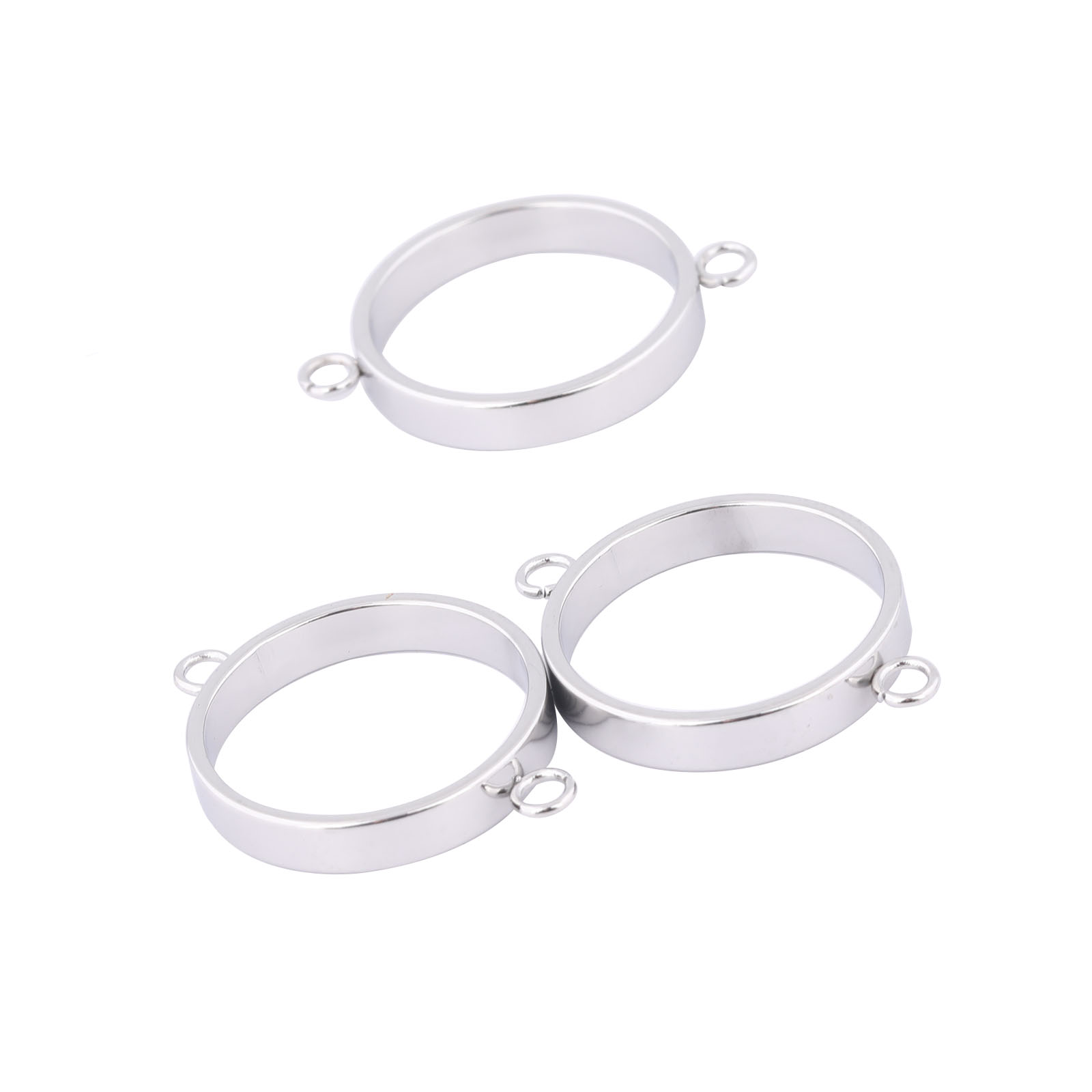 Resin Art Handmade - 10 buah gelang Bezel terbuka baja