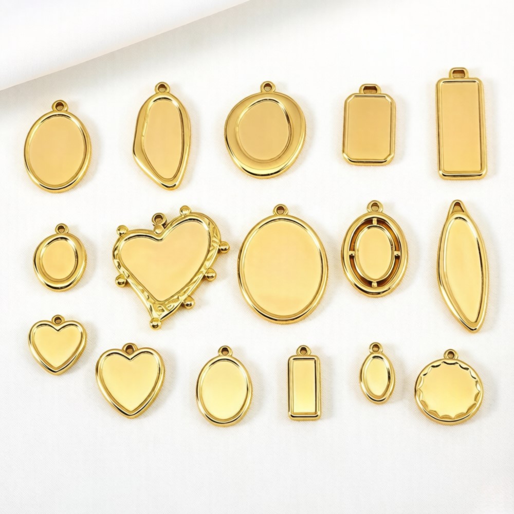 Bezels Pendant Resin - 5 pcs + 1 pcs Bezel