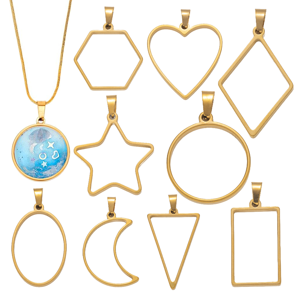 Resin Art Earrings - 5 pcs Cetakan Resin Stainless Steel