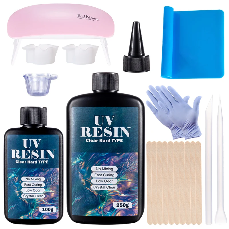 Uv Resin Clear Hard - Kit Lem Resin UV Keras Lem
