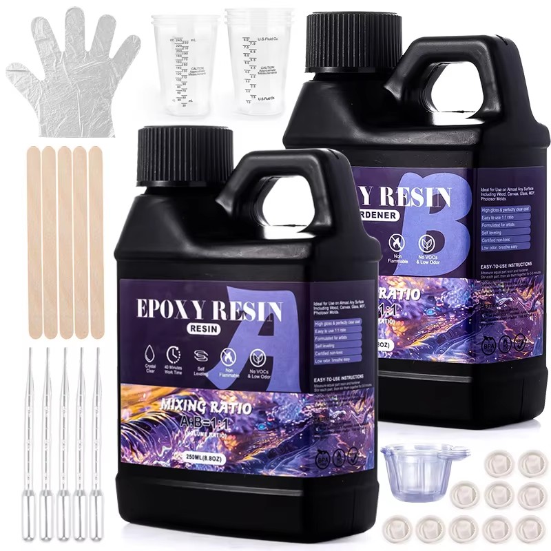 Resin Art Liquid - Campuran Mudah 1:1 Kit Resin Epoksi