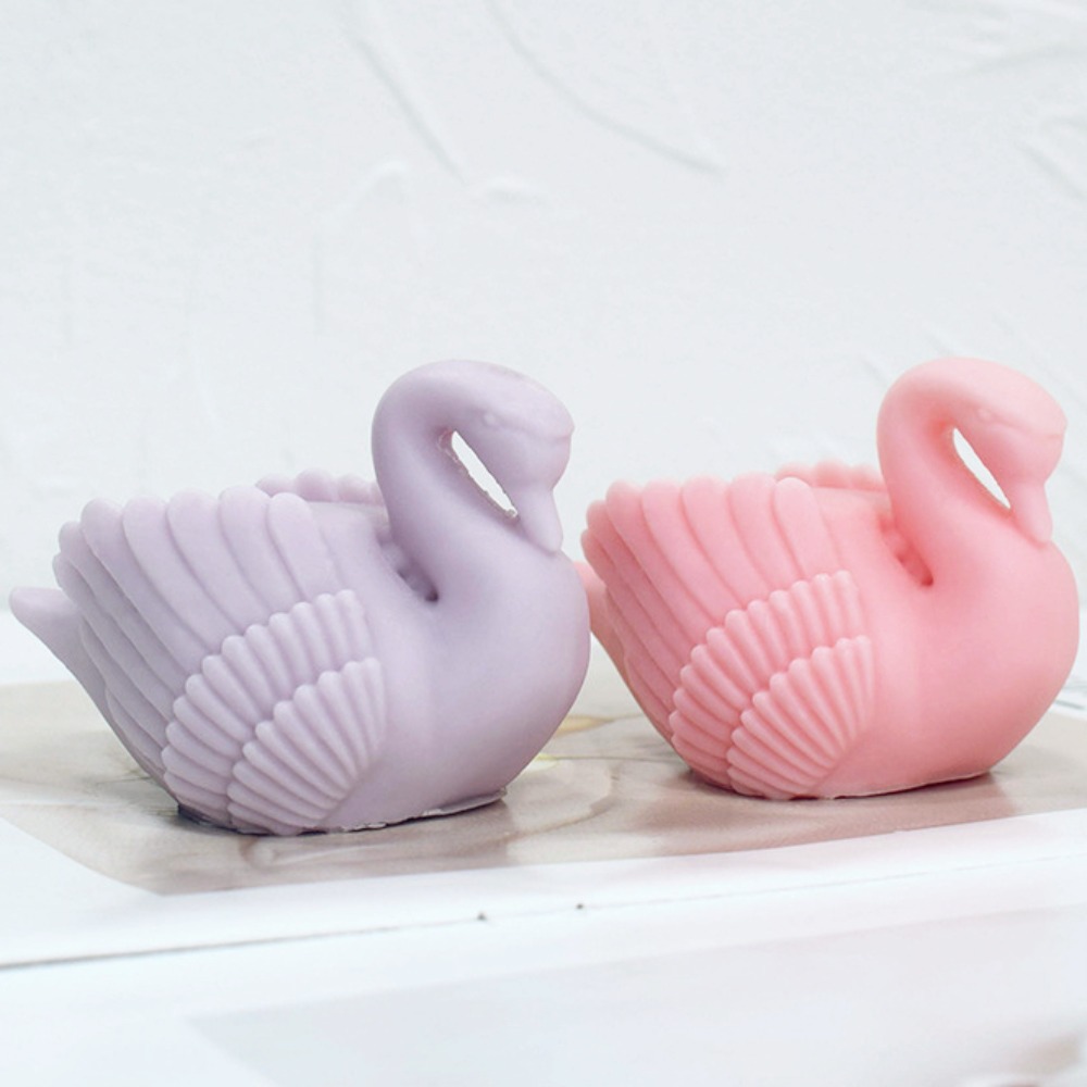 Resin Art Wedding Gift - Cetakan lilin silikon angsa putih plester