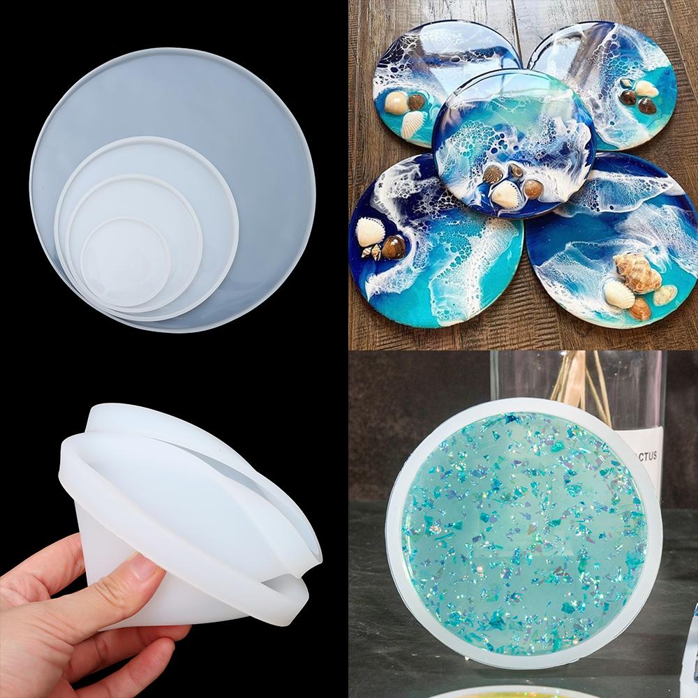 Resin Art Coasters - Cetakan Resin Epoksi Bulat untuk Pembuatan