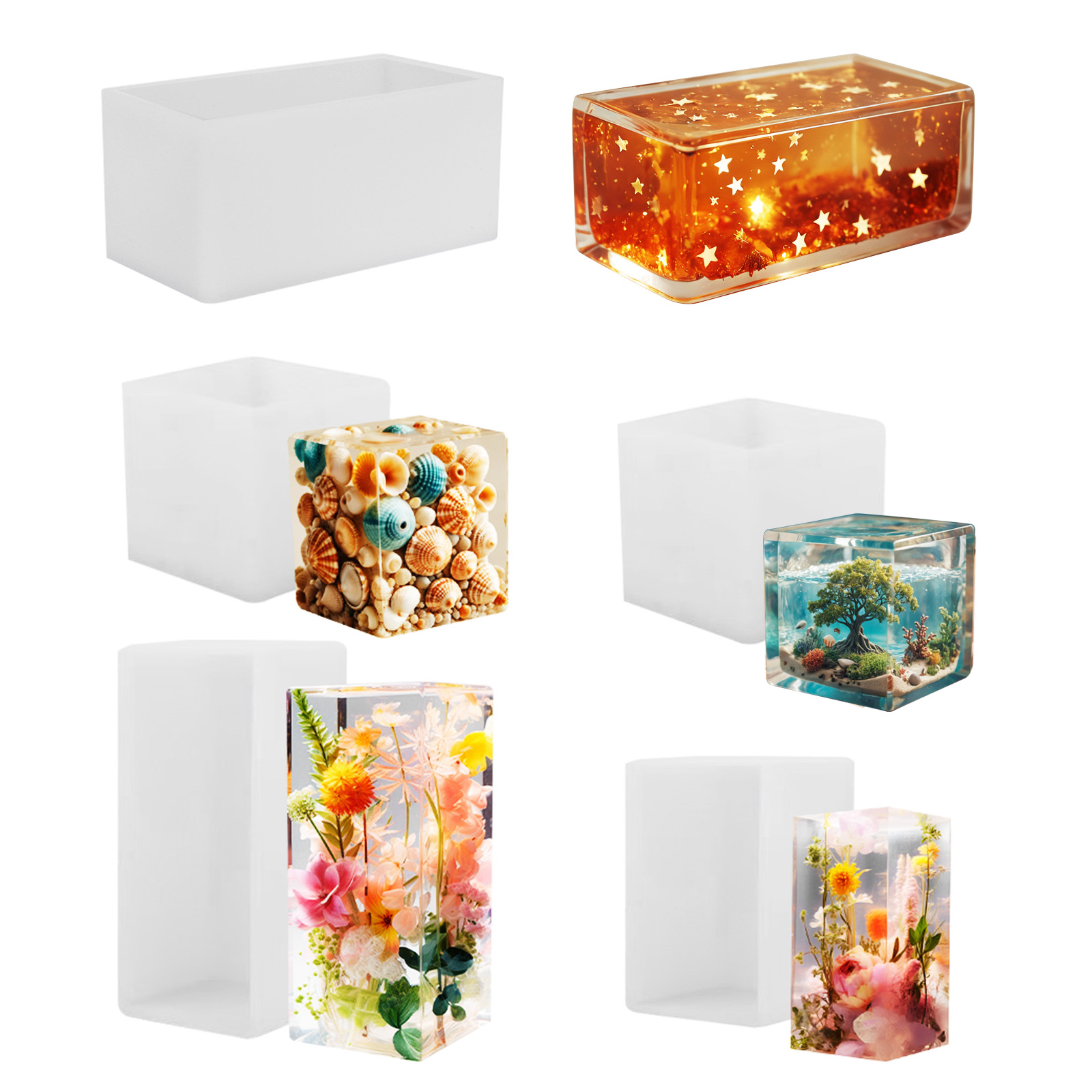 Resin Art Liquid - Cetakan Epoksi Cetakan Silikon DIY Cetakan