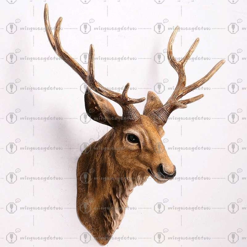 Resin Art Handmade - Kepala Rusa Palsu 17 inci Dekorasi