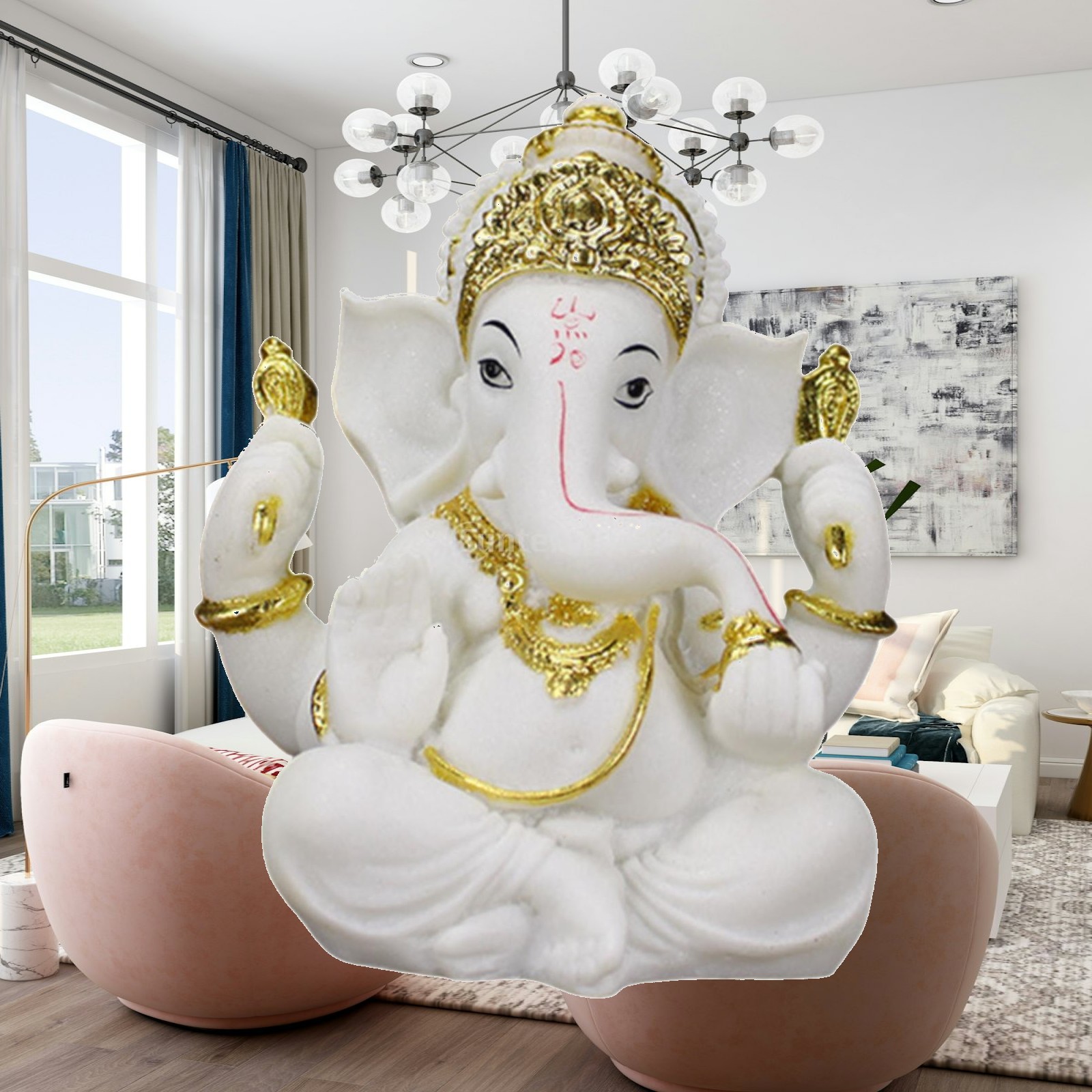 Resin Art India - Patung Buddha Resin Seni Dekoratif India,