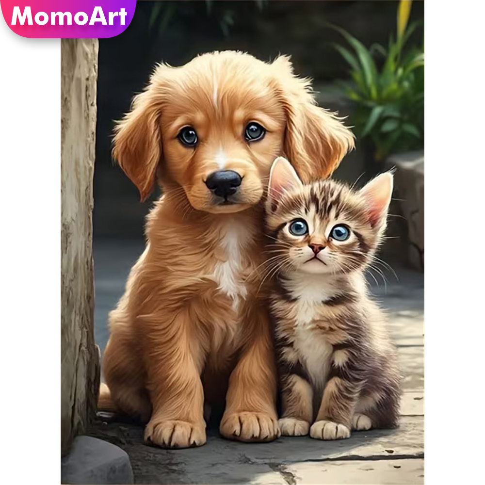 Resin Art For Beginner - Momoart Lukisan Hewan Anjing Bordir Berlian