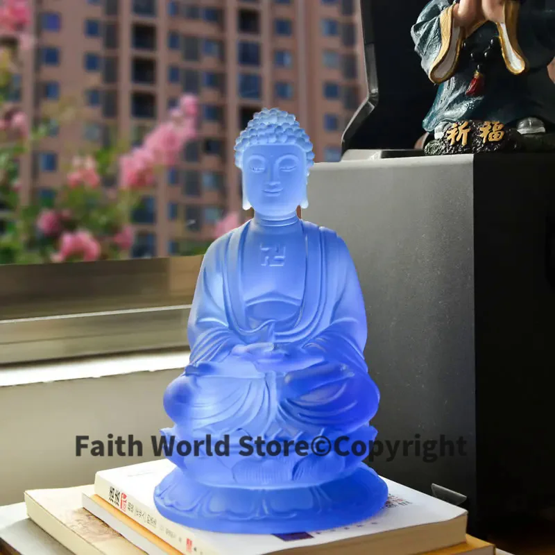 Resin Art India - 21CM tinggi # greco-buddha rumah kuil