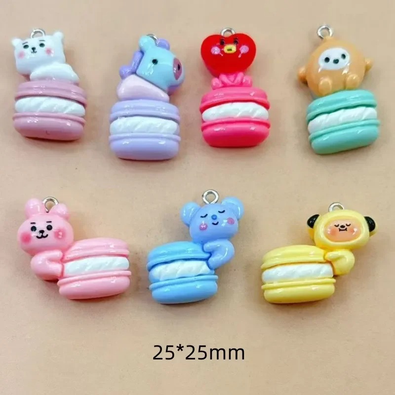Resin Art Things - 10pcs Aksesoris Resin Kartun Campuran, Liontin
