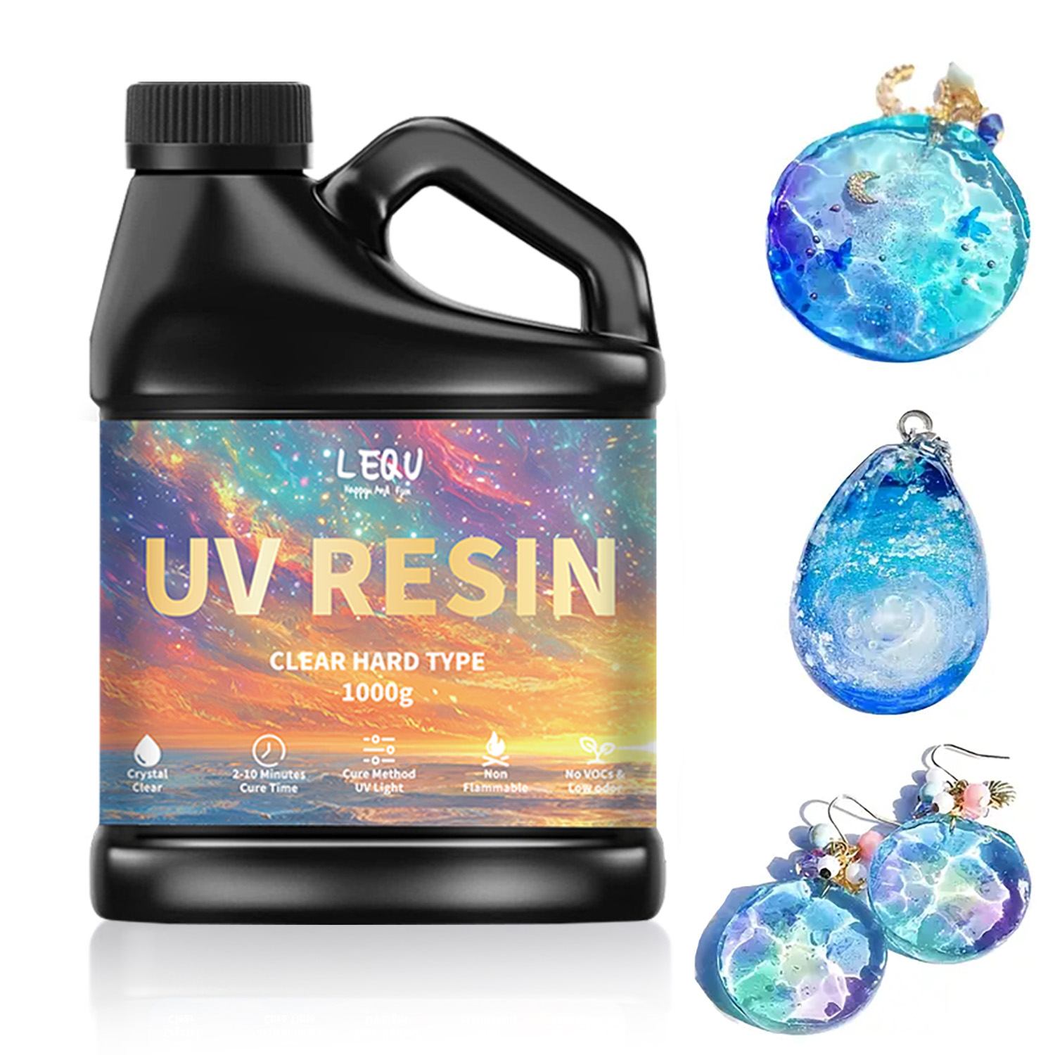 Resin Art Liquid - 100/200/500/1000G Lem Resin Epoksi UV Kejernihan