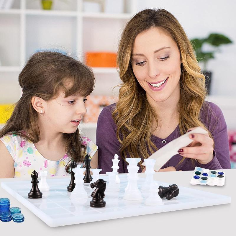 Cetakan Set Catur Resin dengan - Resin Art Table ulasan dan harga