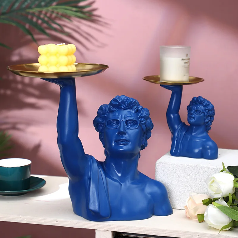 Patung David dengan Nampan Kla - Resin Art Gift For Anniversary ulasan dan harga