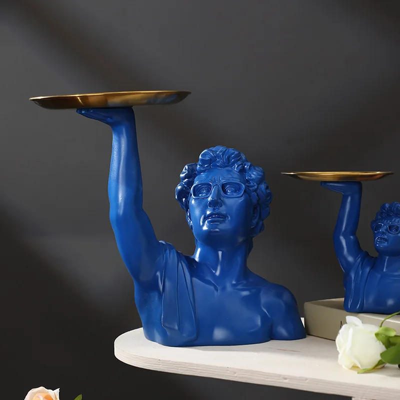 Patung David dengan Nampan Kla - Resin Art Gift For Anniversary ulasan dan harga