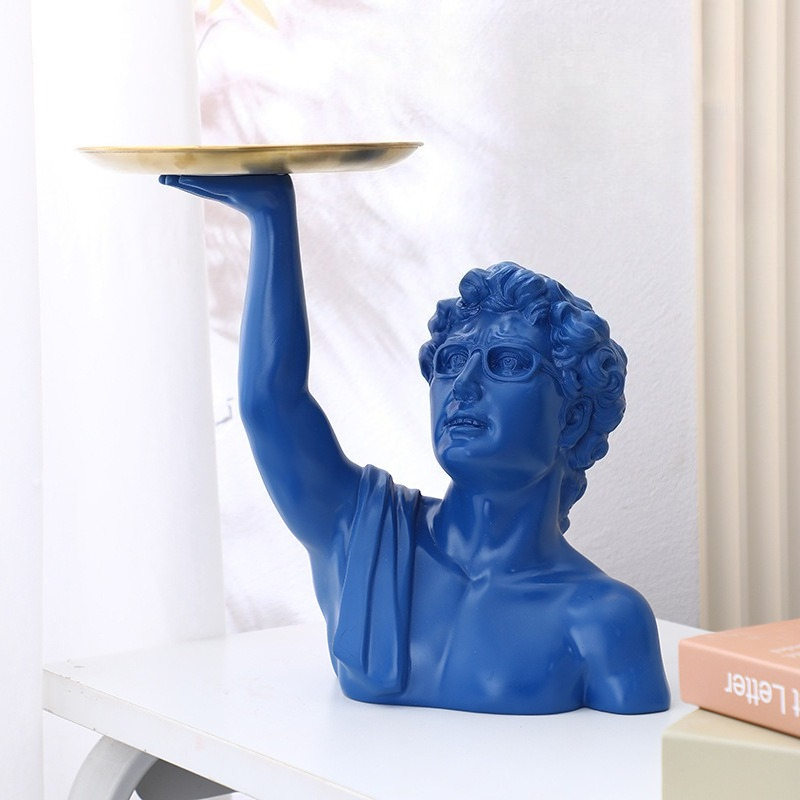 Patung David dengan Nampan Kla - Resin Art Gift For Anniversary ulasan dan harga