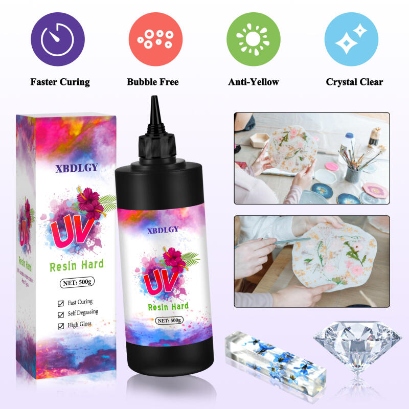200g/250g/500g Resin UV Lem Ke - Uv Resin Clear Hard ulasan dan harga