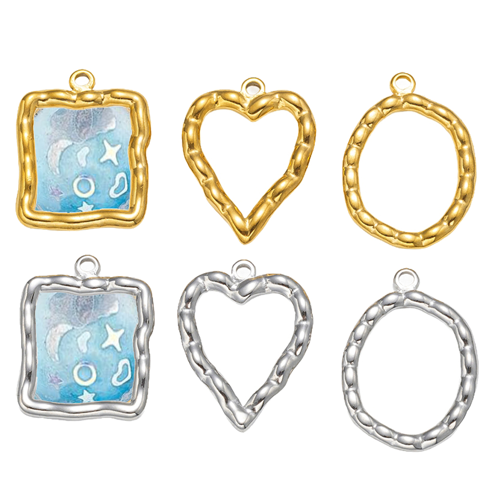 5 pcs Liontin Bingkai Berongga - Resin Art Things ulasan dan harga