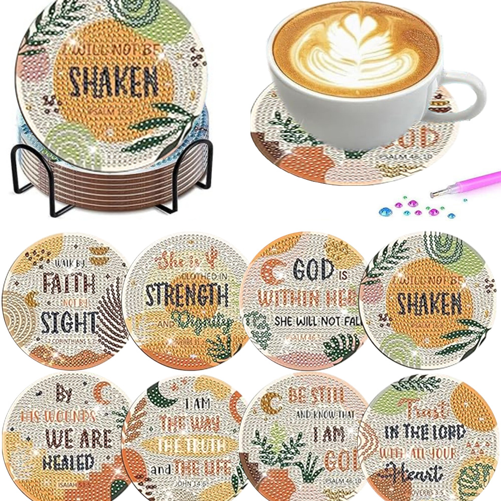 8 Buah/Set Coasters Lukisan Be - Resin Art Coasters ulasan dan harga