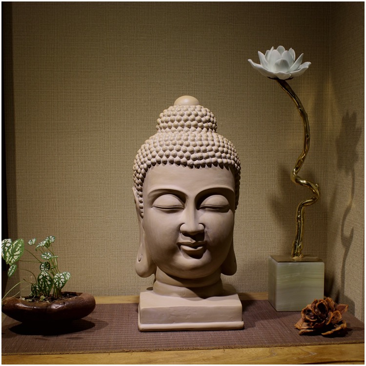 40CM BESAR - Patung Buddha Gro - Resin Art India ulasan dan harga