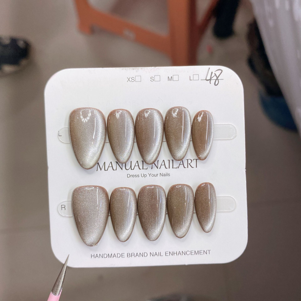 10pc Kuku Palsu Bentuk Almond  - Resin Art Sticker ulasan dan harga