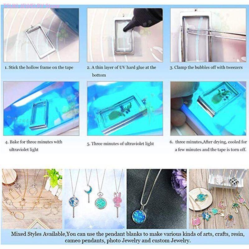 62KE 10x/Set Liontin Sarang Le - Bezels Pendant Resin ulasan dan harga