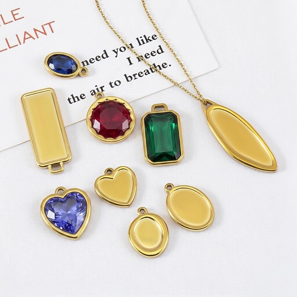 5 pcs + 1 pcs Bezel Charm Pend - Bezels Pendant Resin ulasan dan harga