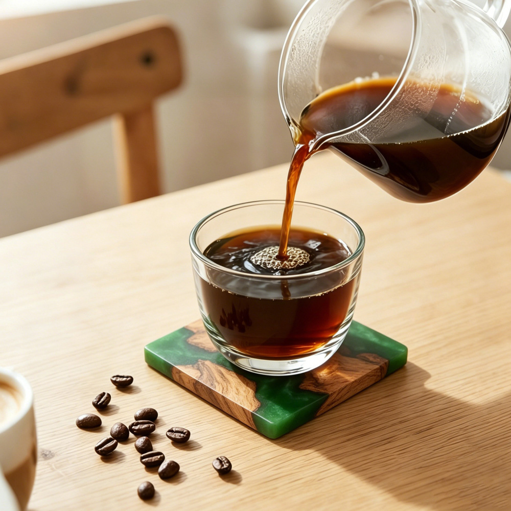Set Coaster Minuman, Coaster K - Resin Art Coasters ulasan dan harga