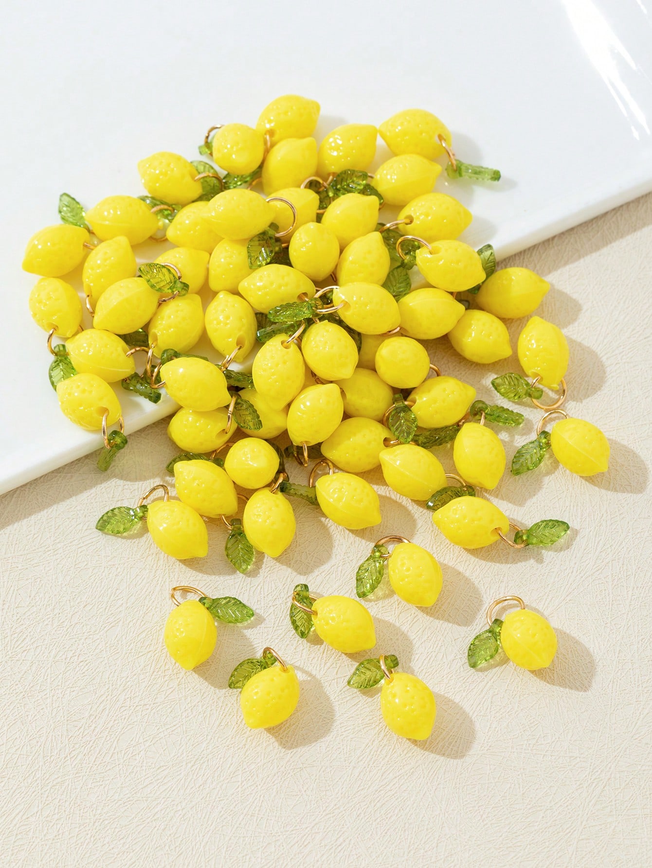10 Buah Liontin Resin Lemon 3D - Resin Art Earrings ulasan dan harga