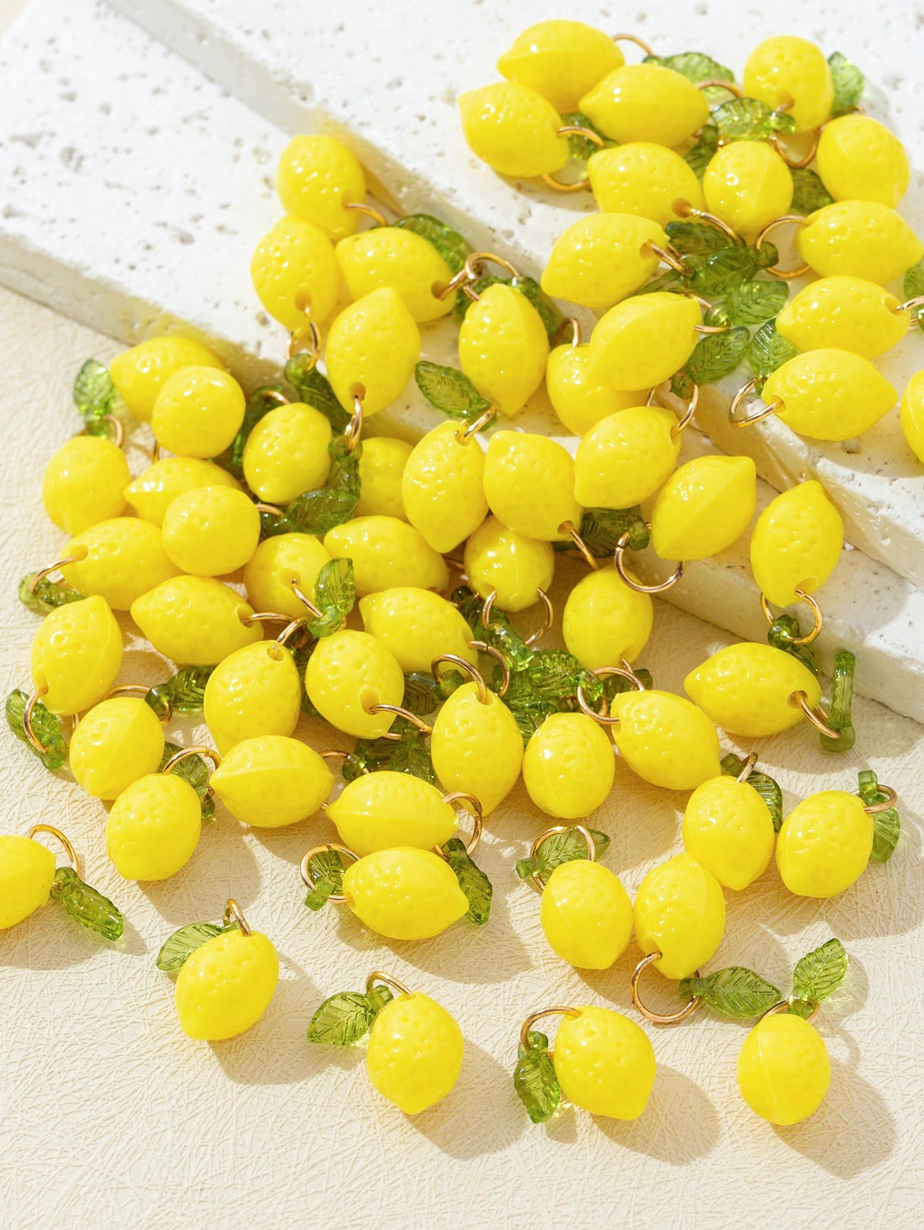 10 Buah Liontin Resin Lemon 3D - Resin Art Earrings ulasan dan harga