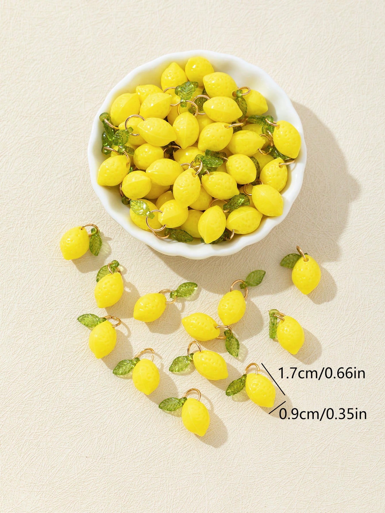 10 Buah Liontin Resin Lemon 3D - Resin Art Earrings ulasan dan harga