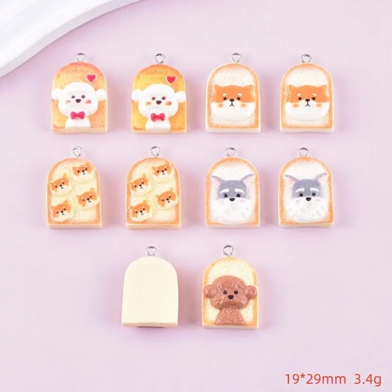 10 Buah Liontin Resin Anjing R - Resin Art Earrings ulasan dan harga