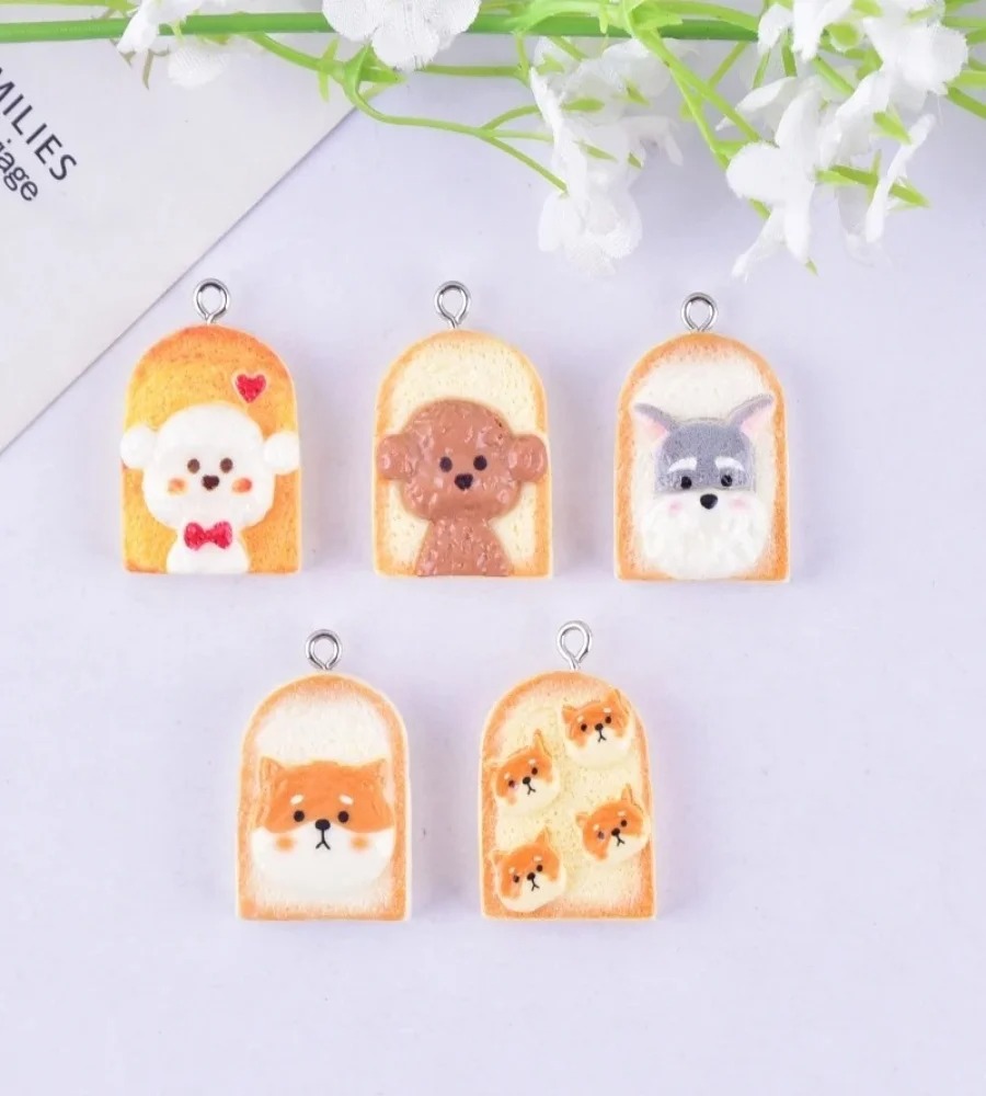 10 Buah Liontin Resin Anjing R - Resin Art Earrings ulasan dan harga