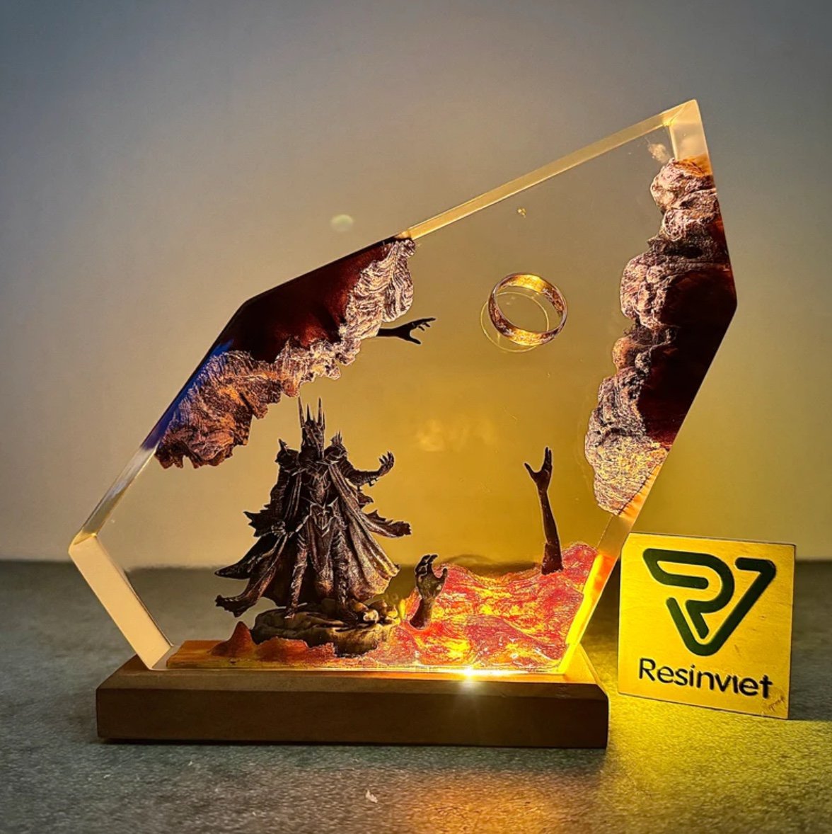 Lampu Meja Resin Organisme Ala - Resin Art Table ulasan dan harga