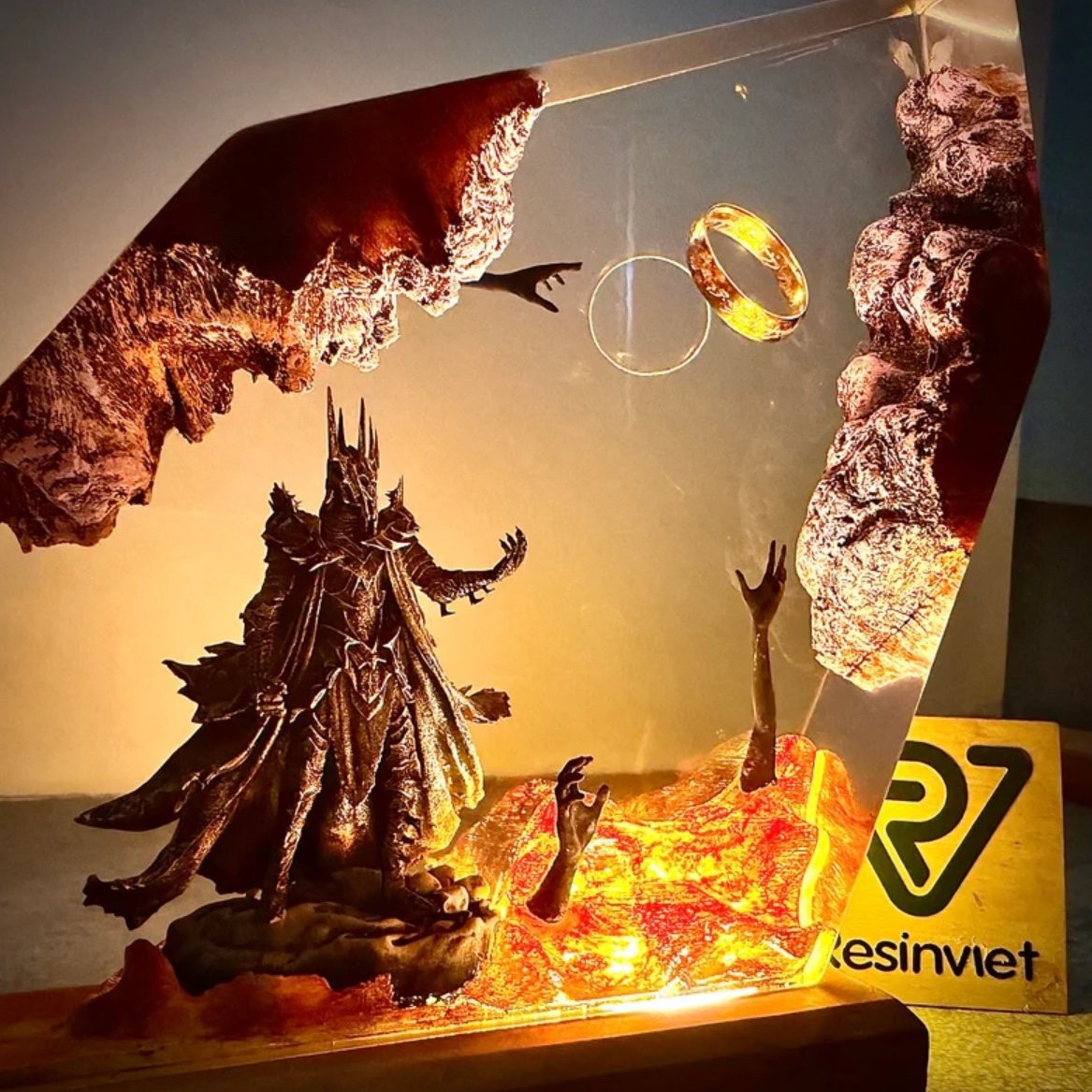 Lampu Meja Resin Organisme Ala - Resin Art Table ulasan dan harga