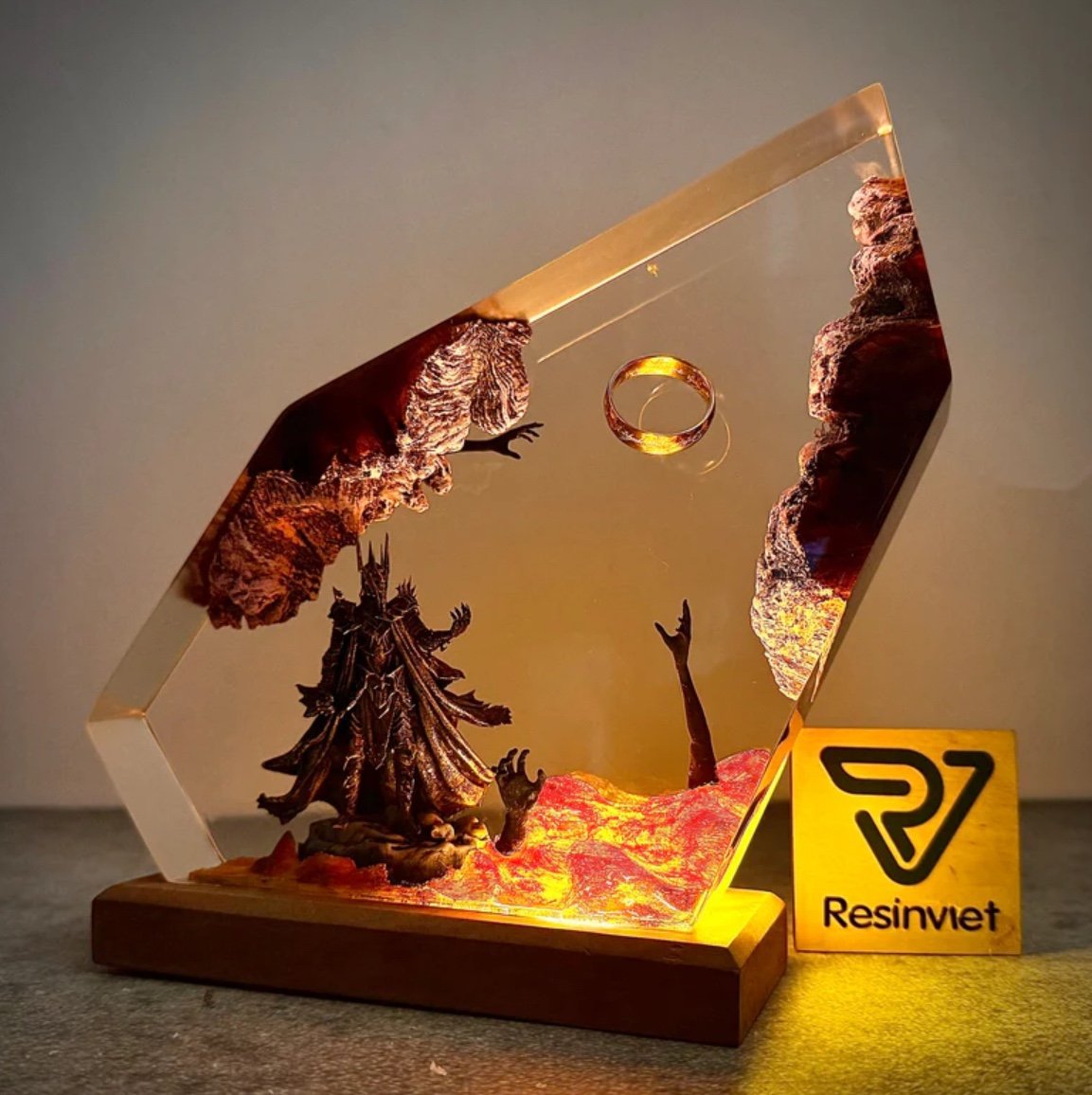 Lampu Meja Resin Organisme Ala - Resin Art Table ulasan dan harga