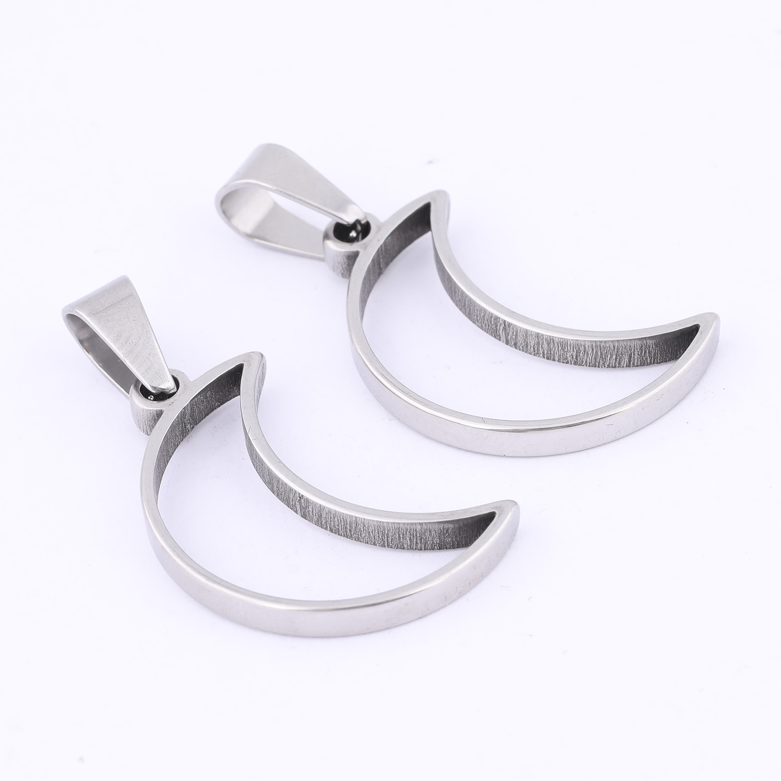 10 buah jimat bulan baja tahan - Bezels Pendant Resin ulasan dan harga