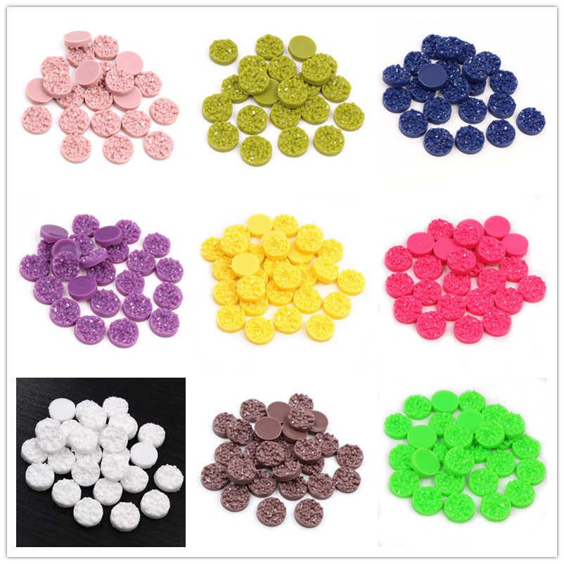 40 Buah Resin Druzy Cabochons  - Resin Art Earrings ulasan dan harga