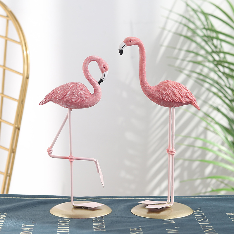 3 Buah Patung Flamingo Merah M - Resin Art Wedding Gift ulasan dan harga