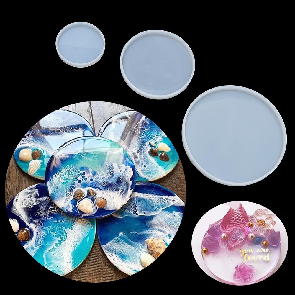 Cetakan Resin Epoksi Bulat unt - Resin Art Coasters ulasan dan harga