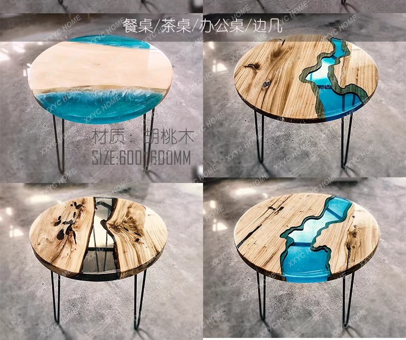 Meja makan seni kreatif resin  - Resin Art Table ulasan dan harga