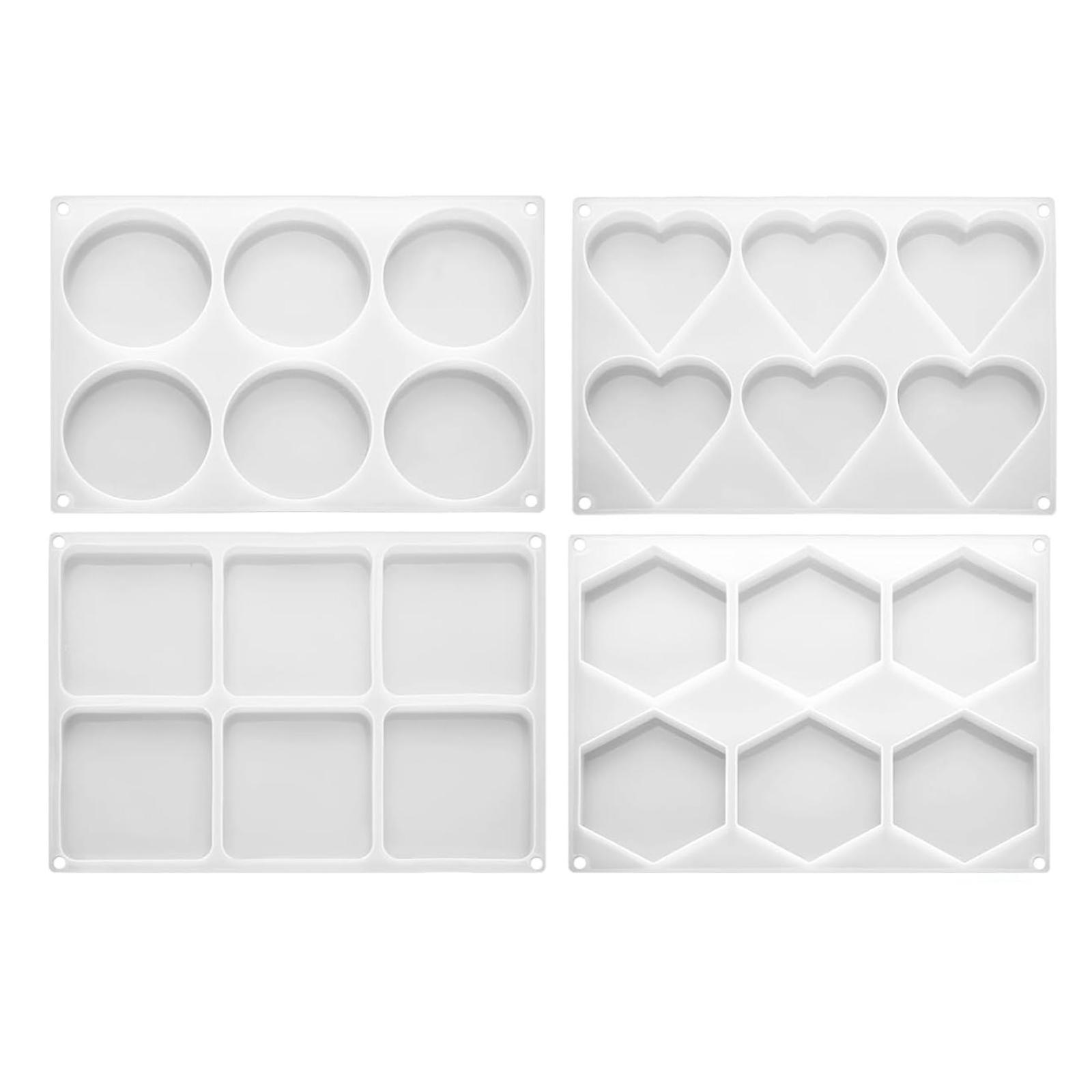 4Pcs Cetakan Coaster Resin Dal - Resin Art Coasters ulasan dan harga