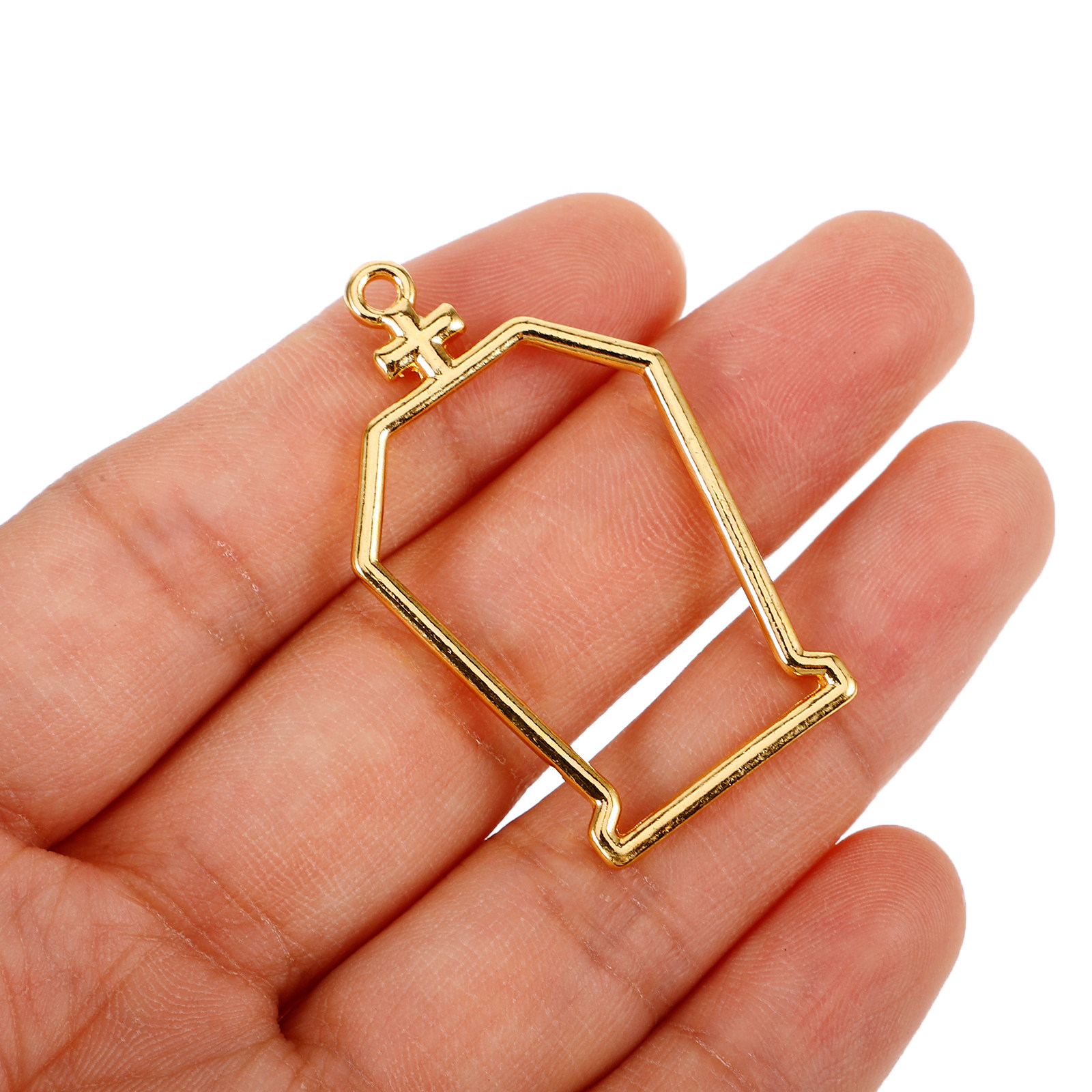 10 Buah Liontin Berbentuk Peti - Bezels Pendant Resin ulasan dan harga