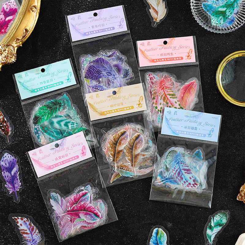 40 buah/pak stiker bulu Dekora - Resin Art Sticker ulasan dan harga