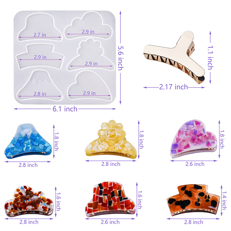 Jepit Rambut Klip Silikon Resi - Resin Art Liquid ulasan dan harga
