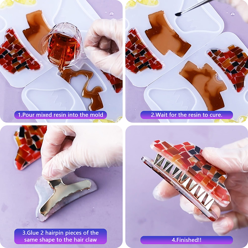 Jepit Rambut Klip Silikon Resi - Resin Art Liquid ulasan dan harga