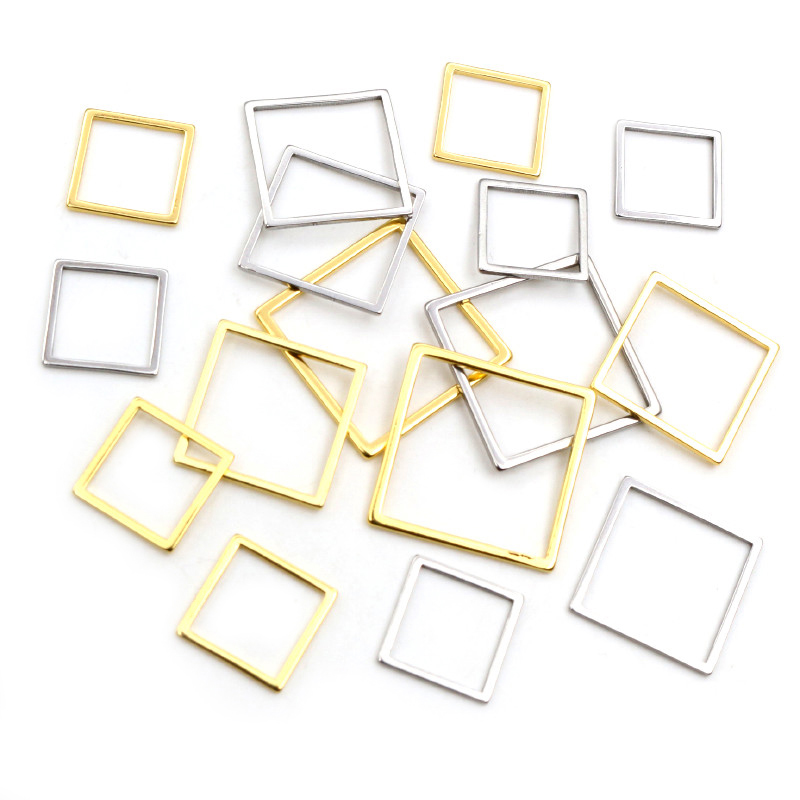 20Pcs 3 Ukuran Persegi Pesona  - Bezels Pendant Resin ulasan dan harga