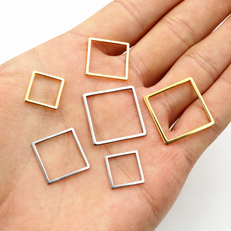 20Pcs 3 Ukuran Persegi Pesona  - Bezels Pendant Resin ulasan dan harga