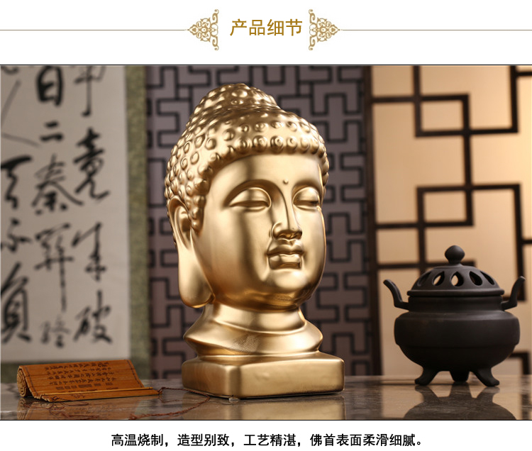 Patung Buddha Hias Emas Asia T - Resin Art India ulasan dan harga