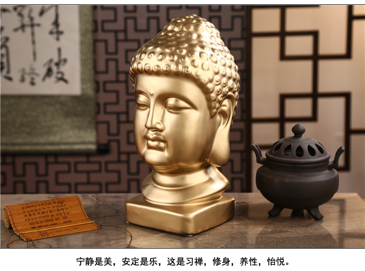 Patung Buddha Hias Emas Asia T - Resin Art India ulasan dan harga