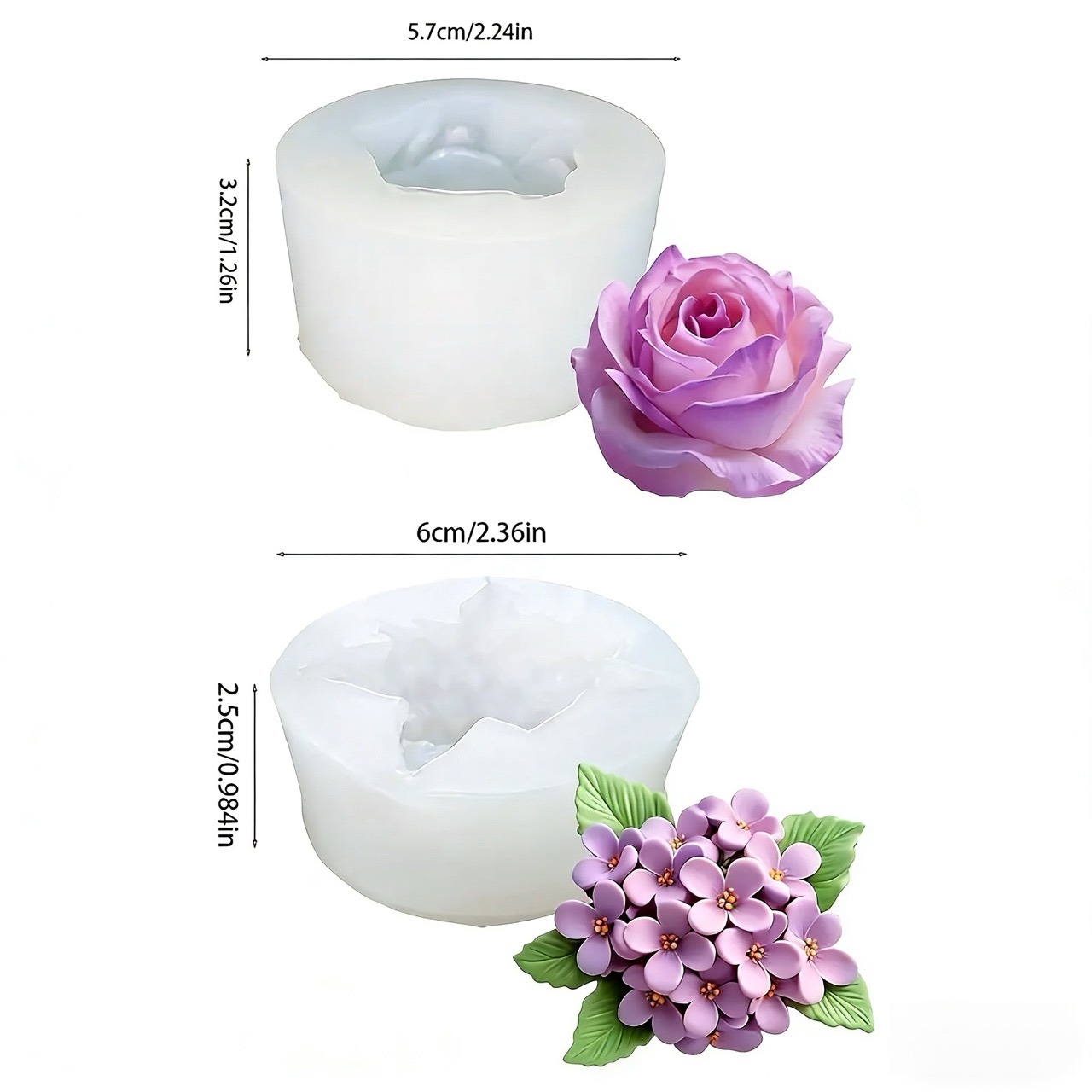 2 Buah Cetakan Silikon Bunga M - Resin Art Wedding Gift ulasan dan harga